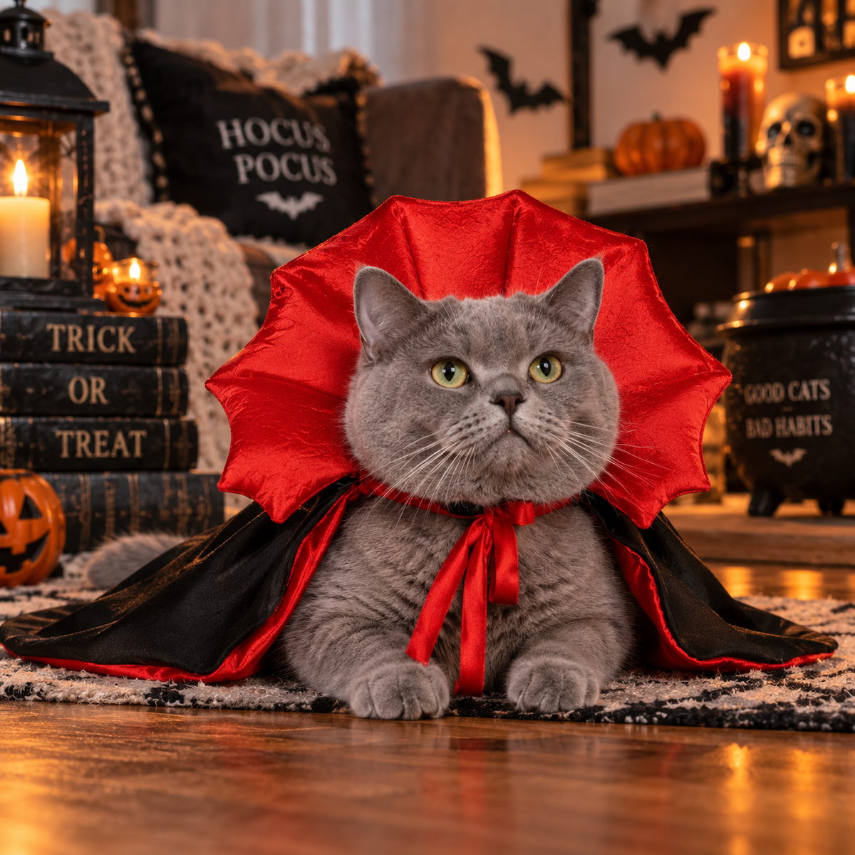 PetZen™ Little Dracula Cape – Halloween Pet Costume