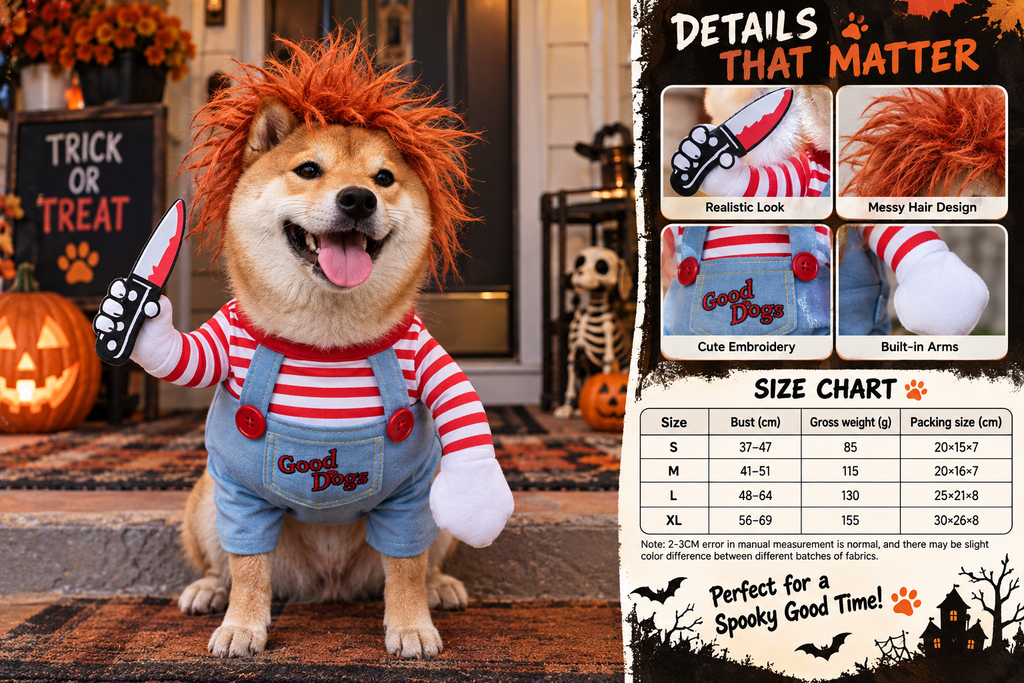 PetZen™ Chucky Halloween Dog Costume